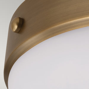 Plafoniera Contemporanea Cadence Acciaio Ottone Scuro Antico Vetro 2 Luci E27