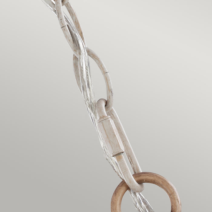 Lampadario Classico Hartsville Acciaio Gesso Legno Marrone 3 Luci E14