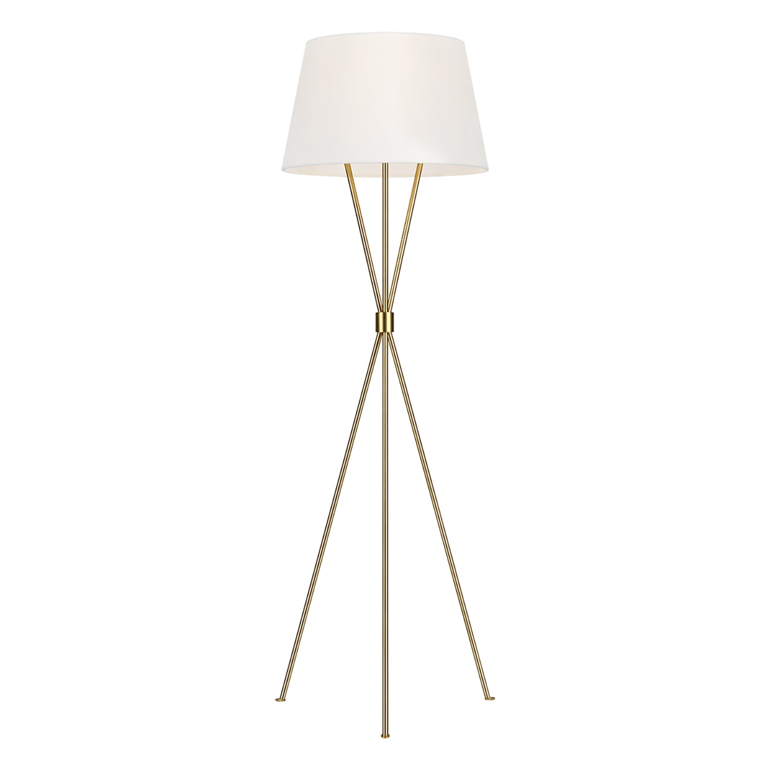 Piantana Contemporanea Penny Acciaio Ottone Brunito Tessuto 1 Luce E27