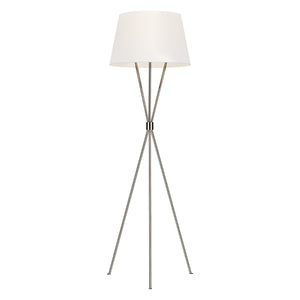 Piantana Contemporanea Penny Acciaio Nichel Lucido Tessuto 1 Luce E27