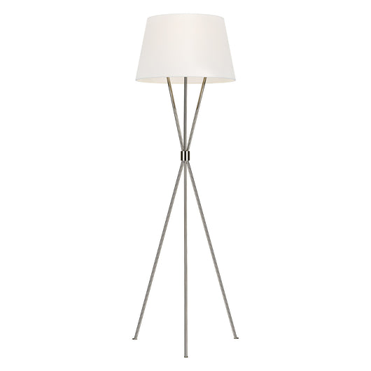 Piantana Contemporanea Penny Acciaio Nichel Lucido Tessuto 1 Luce E27