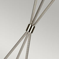 Piantana Contemporanea Penny Acciaio Nichel Lucido Tessuto 1 Luce E27