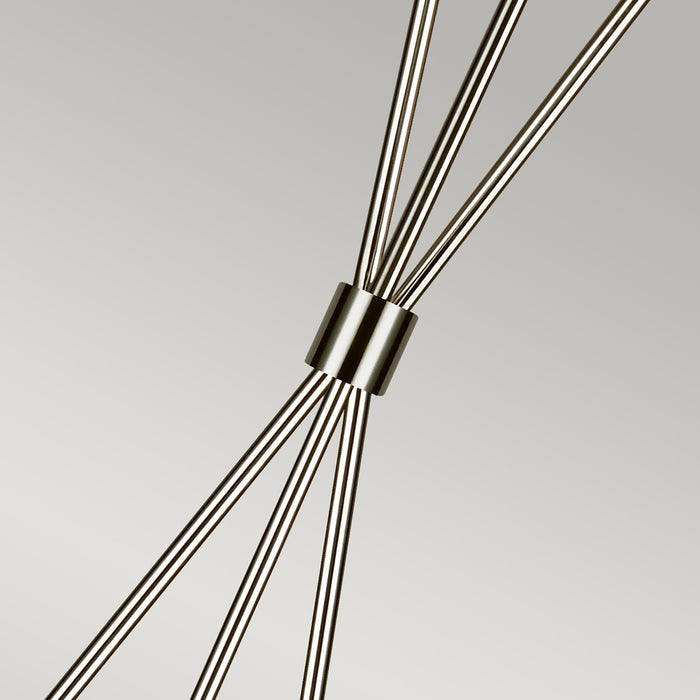 Piantana Contemporanea Penny Acciaio Nichel Lucido Tessuto 1 Luce E27