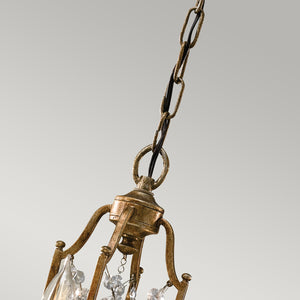 Lampadario Classico Valentina Acciaio Bronzo Ossidato Vetro 4 Luci E14