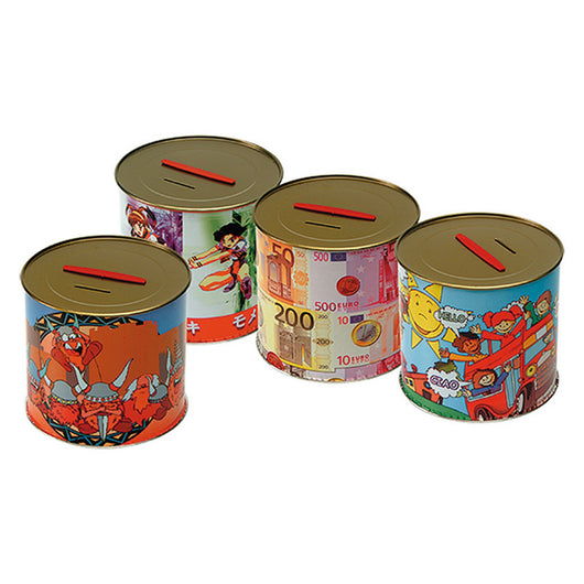 salvadanaio in latta tipo piccolo - h.12 cm x ã˜ 11 cod:ferx.3131810nlm