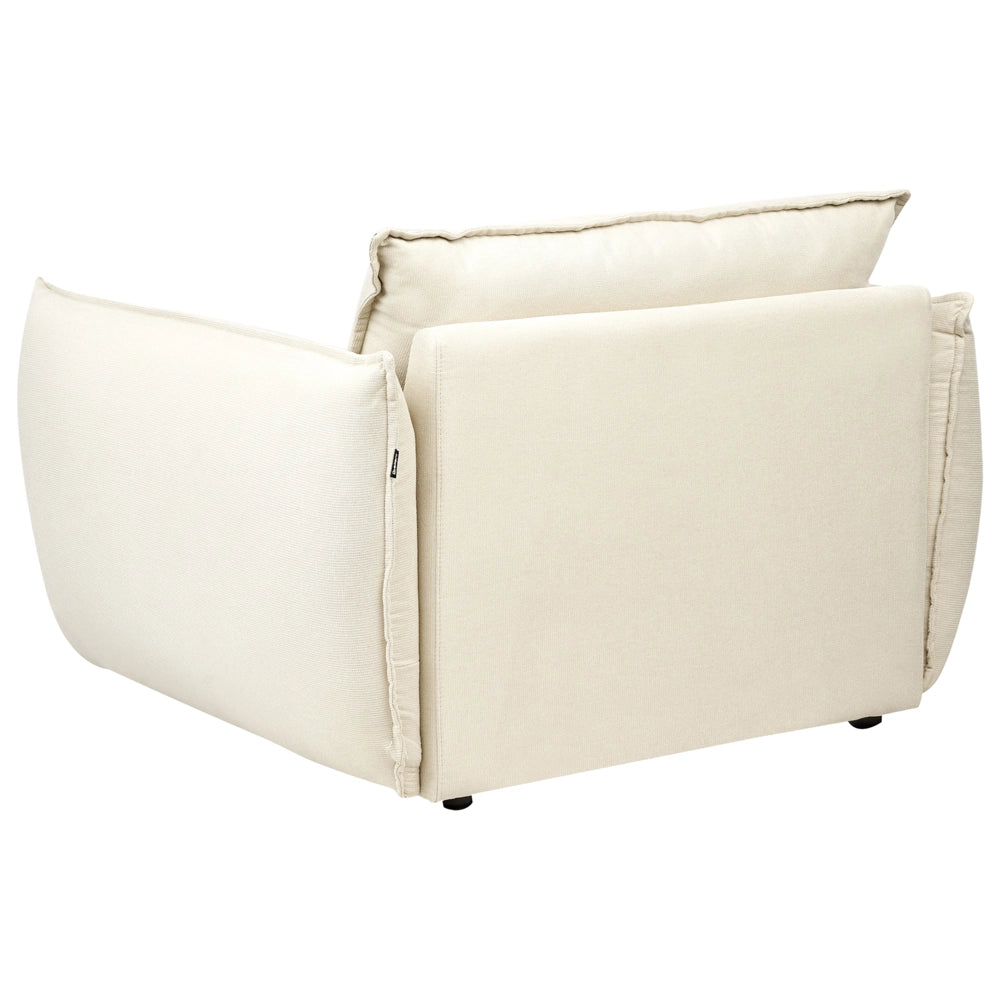 Set da salotto in tessuto Seduta bassa e profonda Schienale imbottito Accogliente Moderno 5 posti Beige chiaro Moderno Accogliente