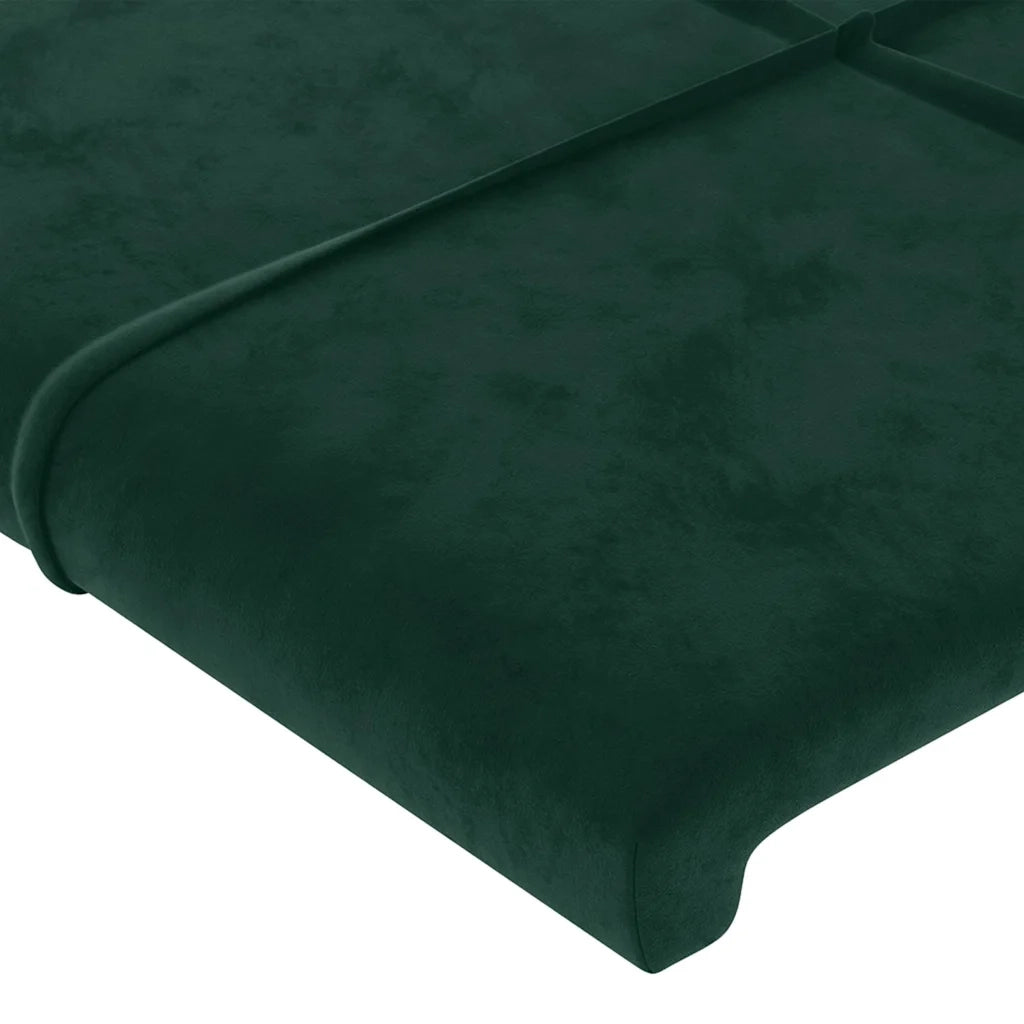 Testiera ad Orecchio Verde Scuro 83x16x118/128 cm in Velluto cod mxl 48857
