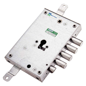 serratura da applicare triplice per porte blindate sx e 63 - mm 206 x 136 cod:ferx.3014592nlm