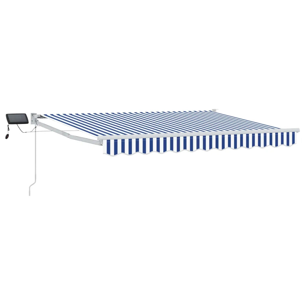 Tenda retrattile manuale con LED Blu e Bianco 3 x 2,5 m 3419246