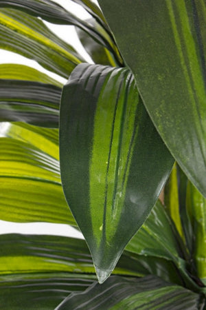 Set 2 Piante Artificiali Dracaena 88 h in Plastica con Vasi Verde