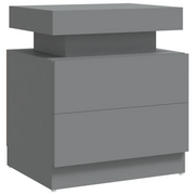 Comodino | Armadio da Notte | Mobiletto da notte Grigio 45x35x52 cm in Legno Multistrato