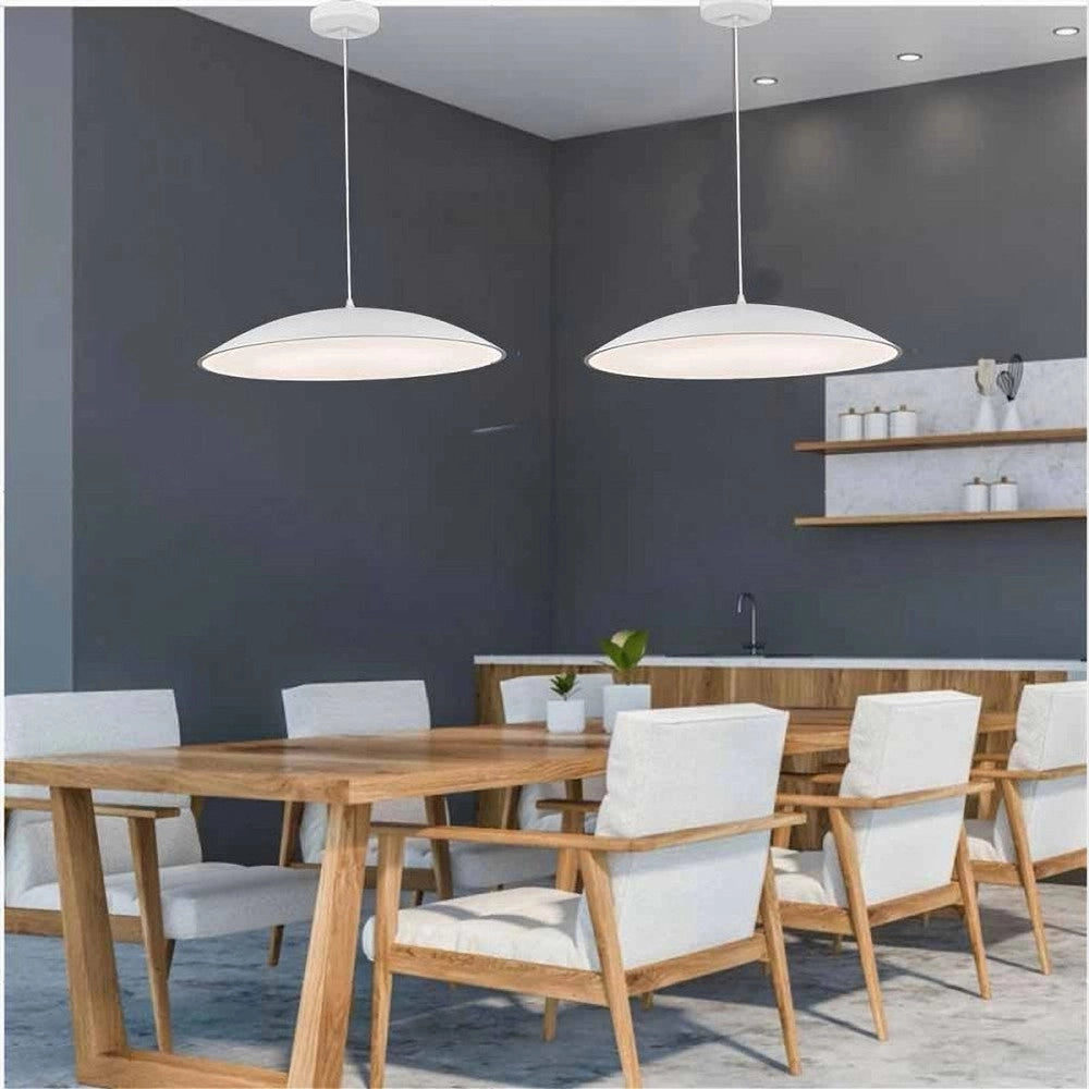 Trade Shop - Lampadario Led A Sospensione 46w 3 Colorazione Luce Dimmerabile Telecomando B81-3c -