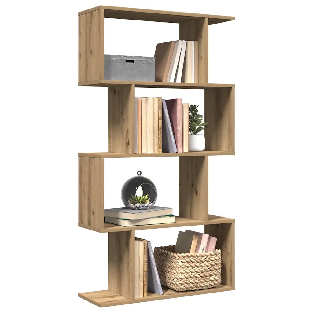 vidaXL Libreria 4 Ripiani Rovere Artigianale 70x24x129 cm Truciolato