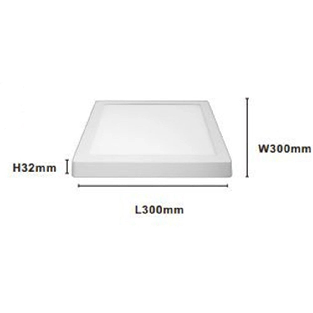Trade Shop - Plafoniera Led Da Soffitto 24w Luce 3000k-6500k Parete Quadrato Con Interruttore 00199 -