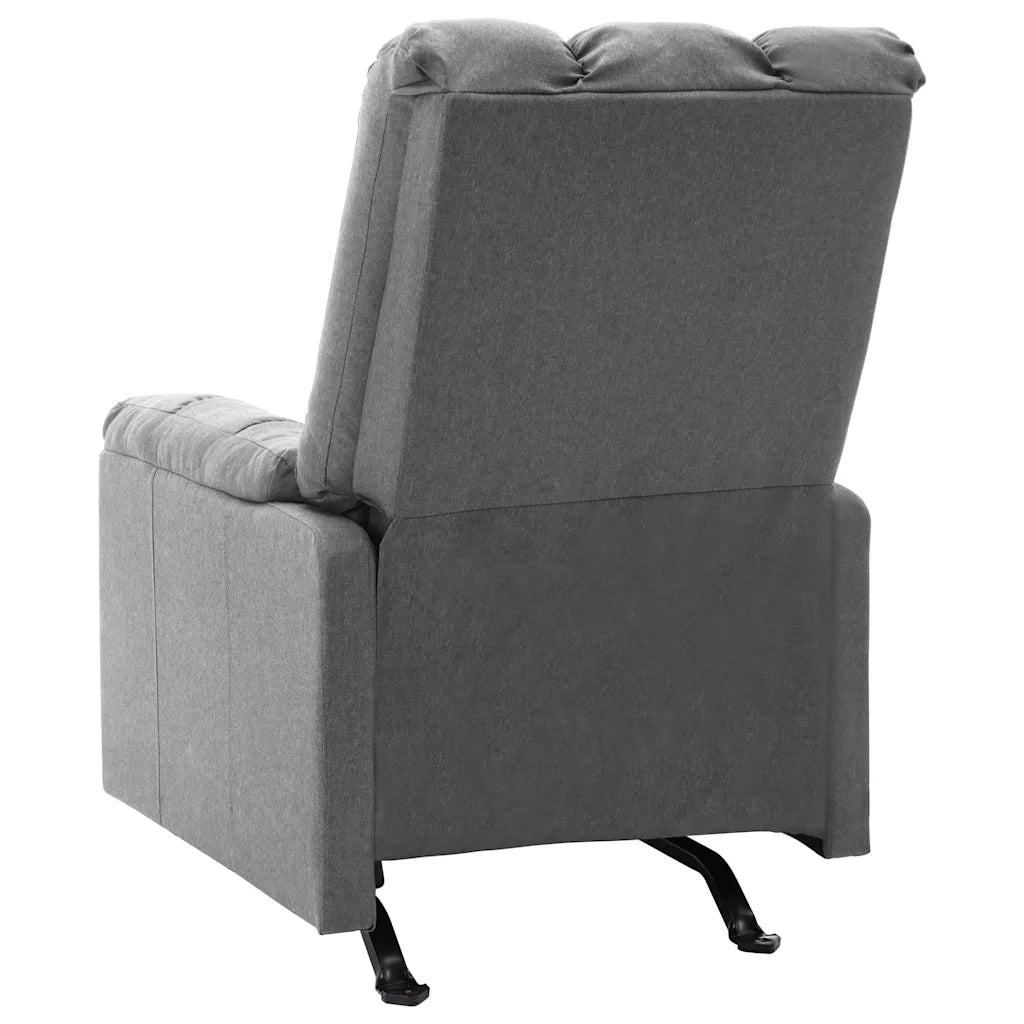 Divano Sedia-Poltrona Massaggiante Reclinabile Grigio Chiaro in Tessuto 531944