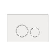 Placca di scarico doppio tasto in ABS bianco opaco e cromato