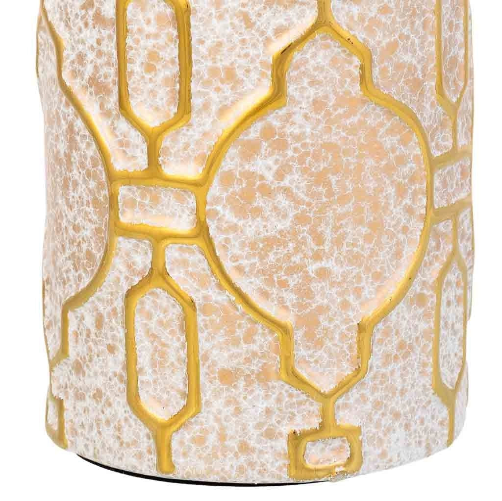 Vaso in ceramica dorata, D12,5x27,5h cm