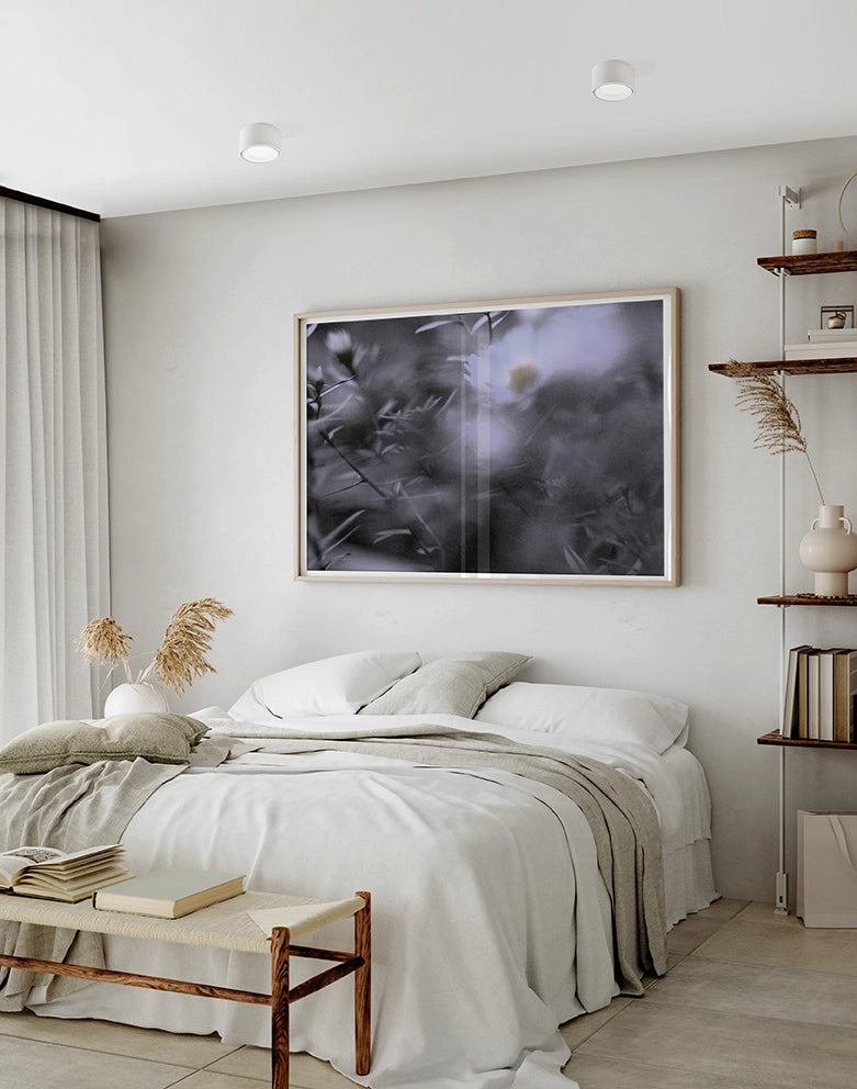NASSO lampada da Soffitto 1 Luce Tonda in gesso e alluminio bianco d.12cm attacco GX53