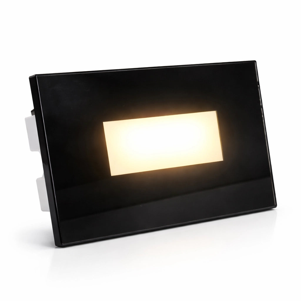 Segnapasso Faretto LED da incasso per scatola 503 IP65 4W 3 tonalità CCT Luce calda, naturale, fredda - vetro Nero per esterni e interni 220V
