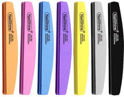 Set di limette a doppia faccia 10 pz - 100/180 Grit - Design a mezza luna - Portatile - Impermeabile - Adatto per manicure/pedicure - Limette per unghie