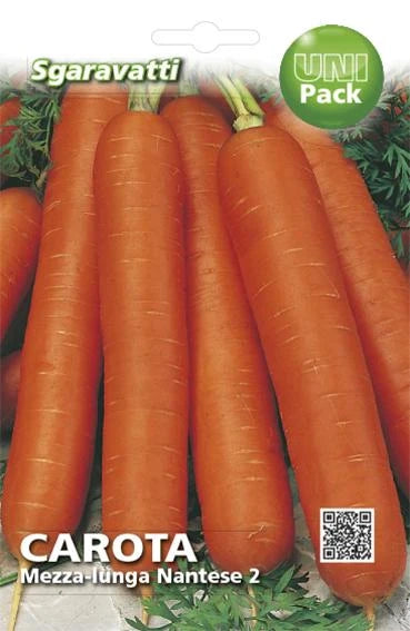 SEMI PER ORTAGGI E VEGETALI carota lunga nantese 2 - 20 pezzi  - SGARAVATTI
