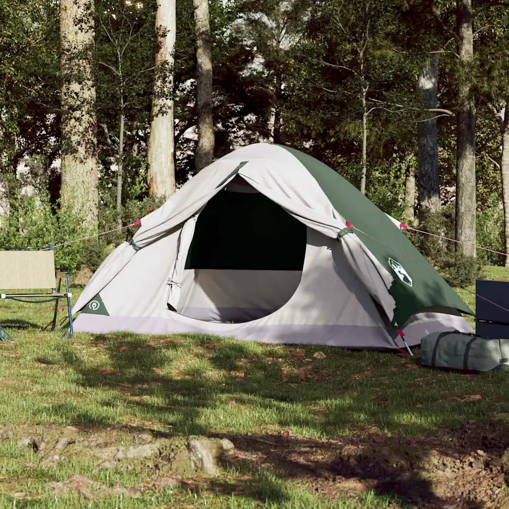 Tenda da Campeggio a Cupola per 2 Persone-Tenda per Escursionismo Verde Impermeabile 211850
