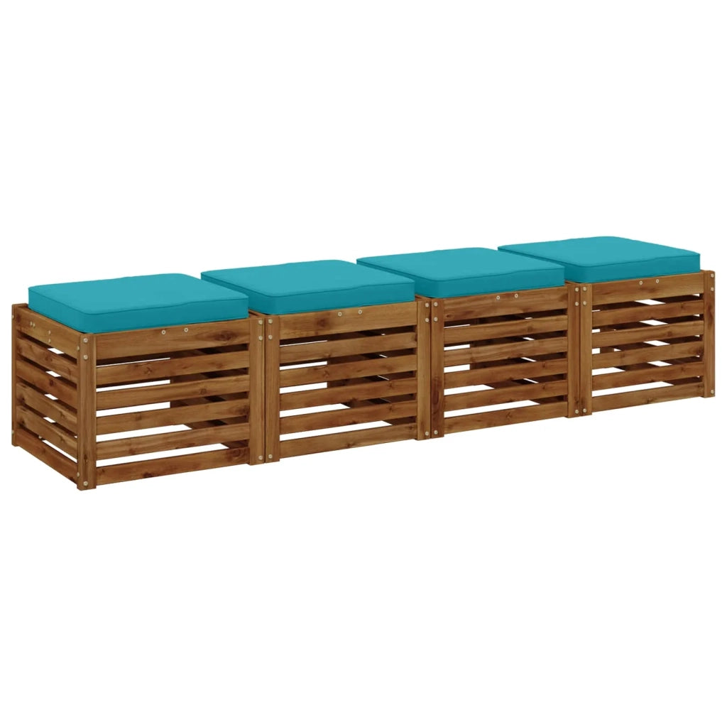 Cuscini per Sedia in 4 Pezzi VUGHT 4 pcs 100% Poliestere 946294
