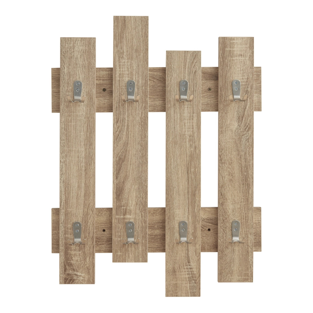 Appendiabiti da Muro Raseborg a 4 Pannelli per Ingresso 80 x 60 cm Effetto Rovere [en.casa]