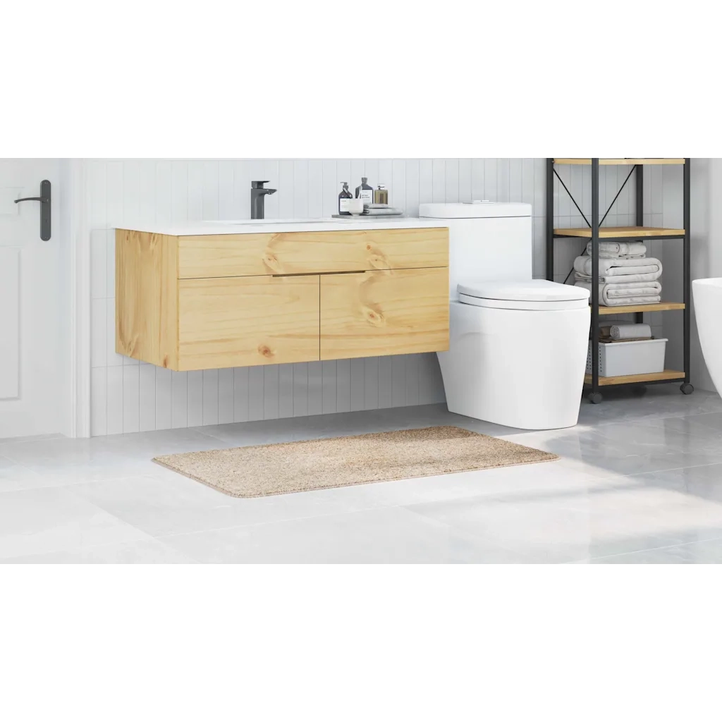 Tappetino da bagno antiscivolo Crema 70 x 120 cm PP 4019846