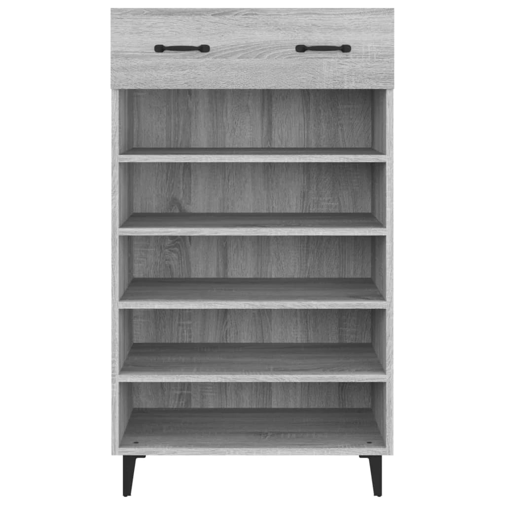 Scarpiera mobile contenitore per scarpe mobile per ingresso/corridoio/soggiorno design Sonoma 60 x 35 x 105 cm legno ingegnerizzato grigio 02_0022081