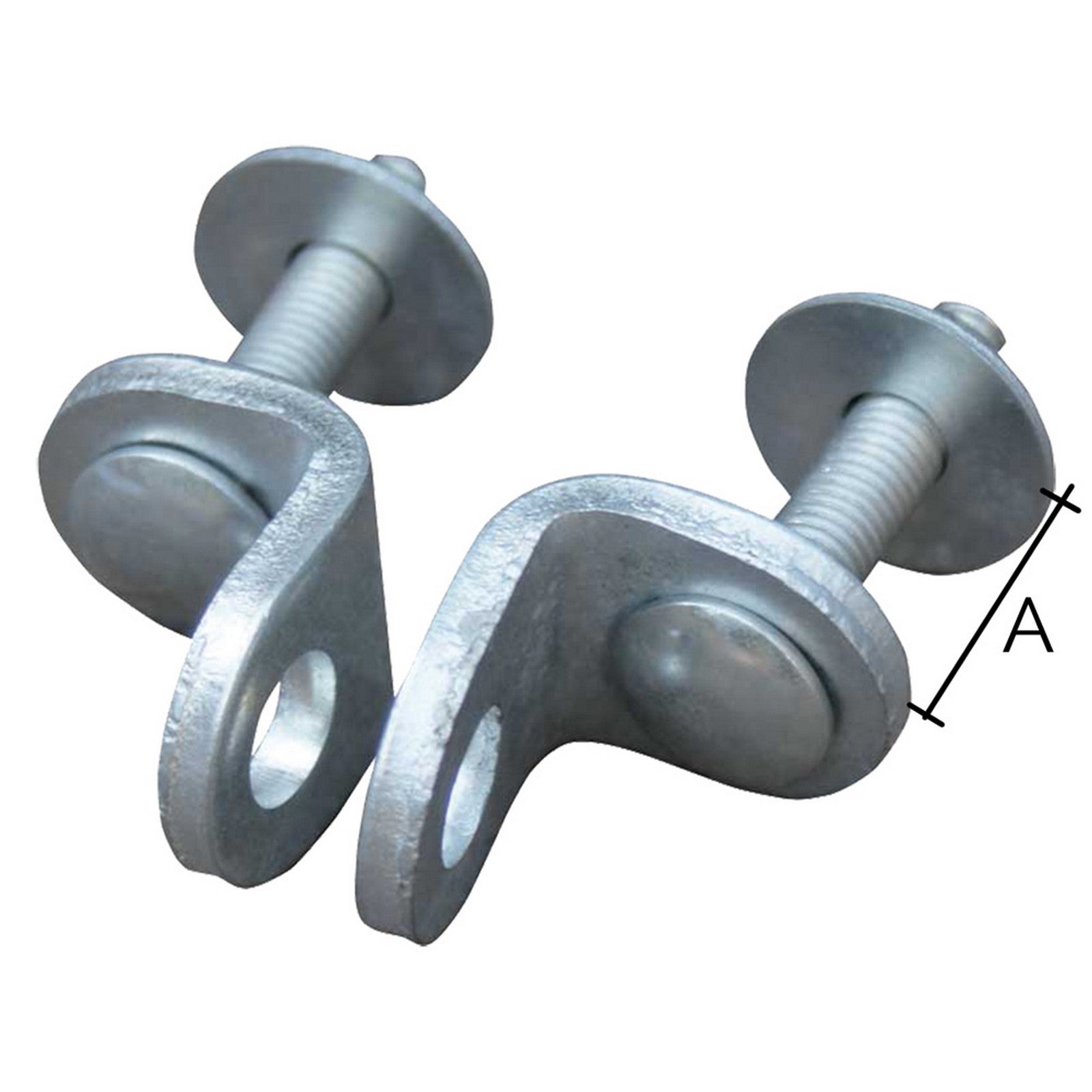 1coppia occhiolo porta lucchetto fisso - dist.perno/occhio mm.16 (a) cod:ferx.300002nlm.stock