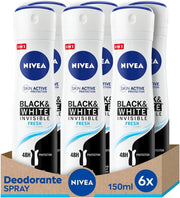 NIVEA SET 6 PZ DEODORANTE SPRAY 150ML BLACK & WHITE FRESH