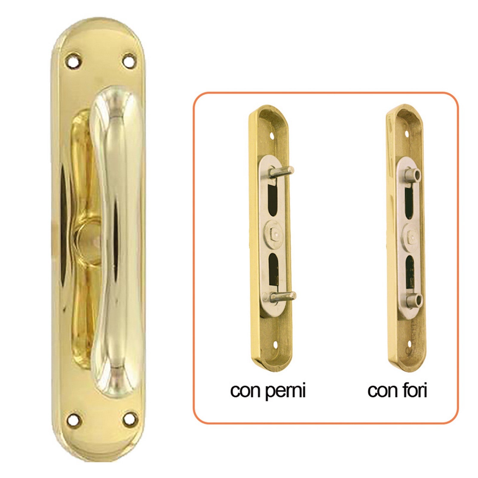 cremonese 'goccia' con perni - cromo satinato cod:ferx.3020082nlm