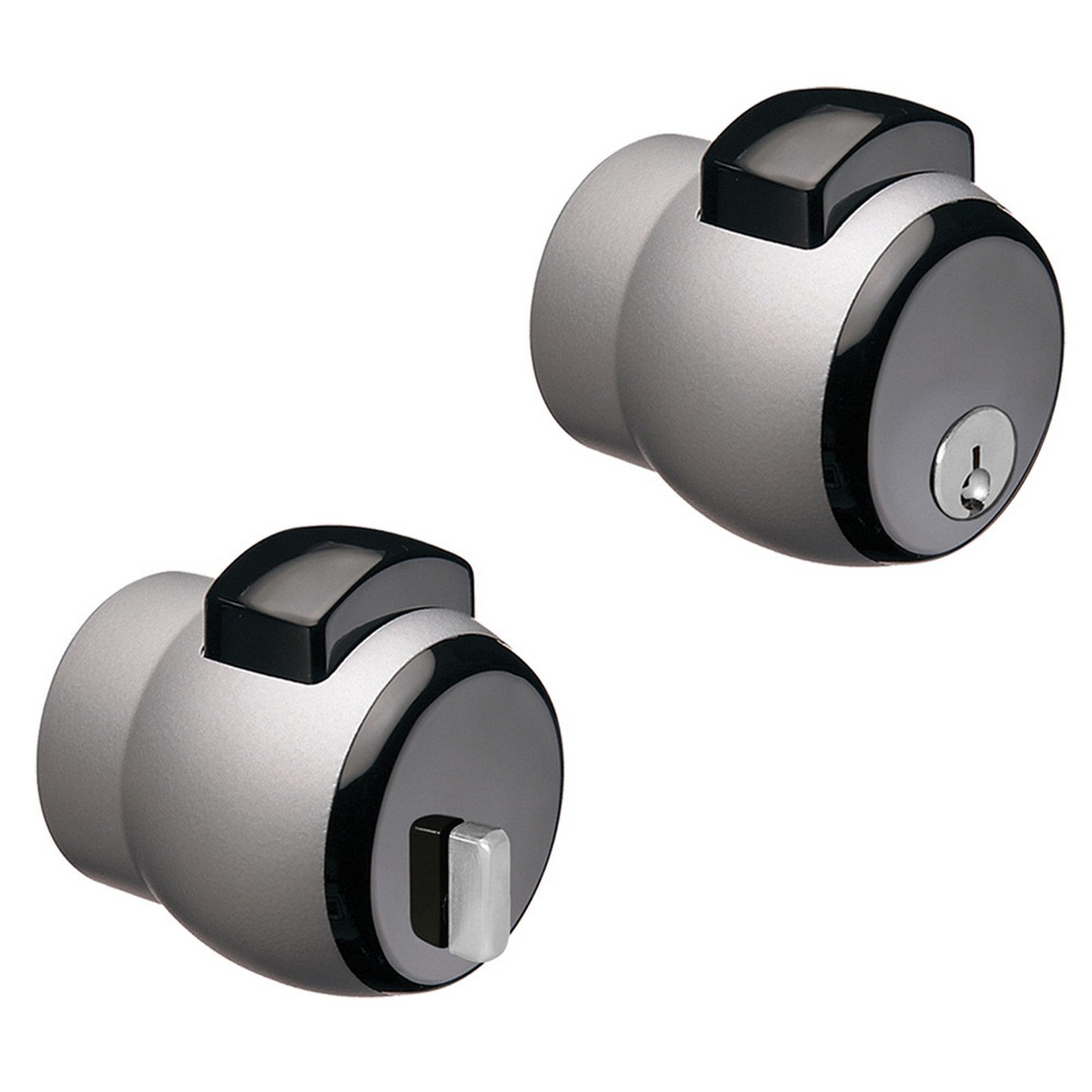 pomolo premi/apri 'nova n.13' verniciato argento/pulsante grigio cod:ferx.3020154nlm