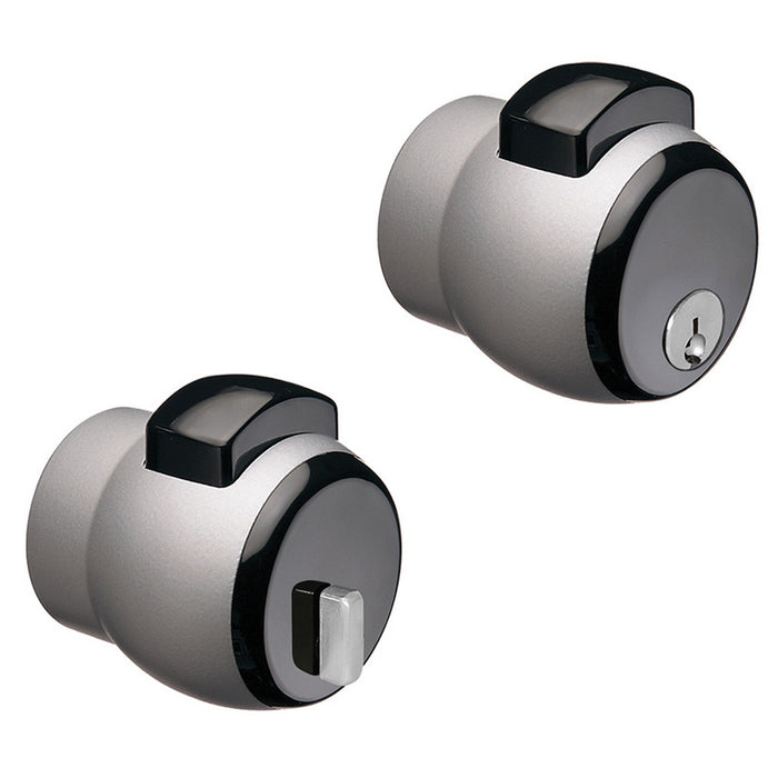 pomolo premi/apri 'nova n.13' verniciato argento/pulsante grigio cod:ferx.3020154nlm