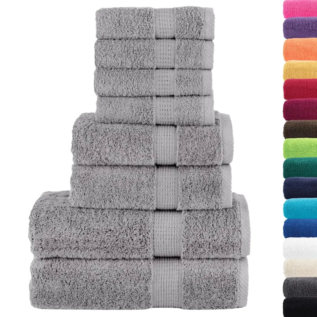 Set ASciugamani SOLUND 8 pz | Teli per bagno Grigio 600 gsm