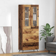 Armadietto alto con ripiano con cassetto 2 pcs Legno vecchio 3415617