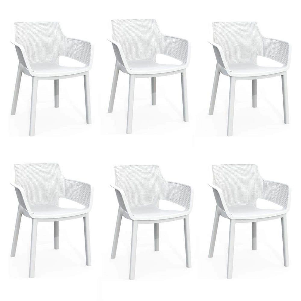 Set Sedie da Giardino Keter Elisa in Resina 6 Pz Colore: Bianco