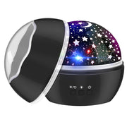 Luce da notte con proiezione effetti luminosi modello Fantasia Nero TechKidz