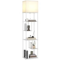 Lampada da Terra con Ripiani Temperatura di Colore Regolabile 3000K-6500K Telecomando Lampadina E27 Bianco