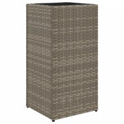 Fioriera | Cassetta per fiori | Vaso da Giardino Grigia 30x30x60 cm in Polyrattan