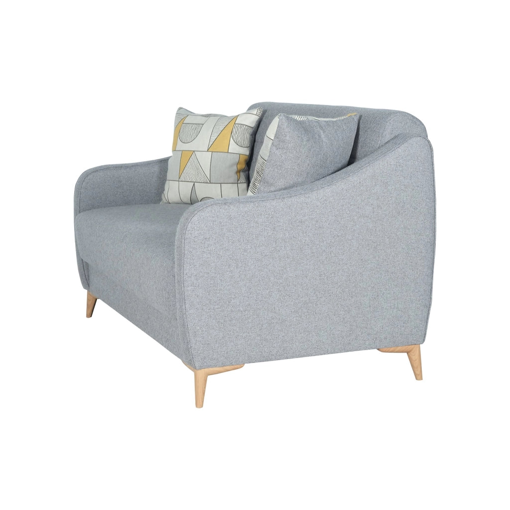 Propata, Divano Letto 2 Posti Contenitore, 142x90 cm Grigio Chiaro