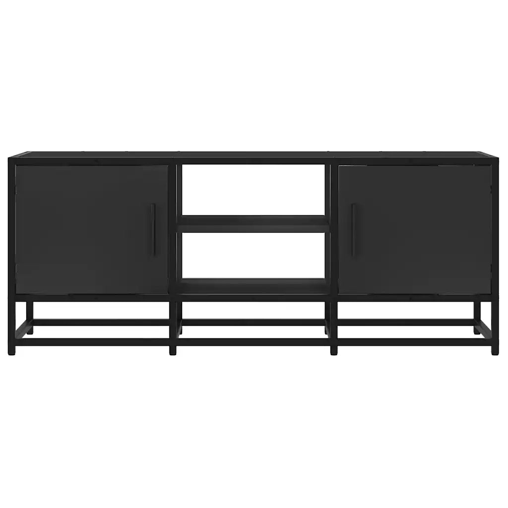 Mobile Porta TV Nero 100x35x41 cm in Truciolato e Metallo 848834