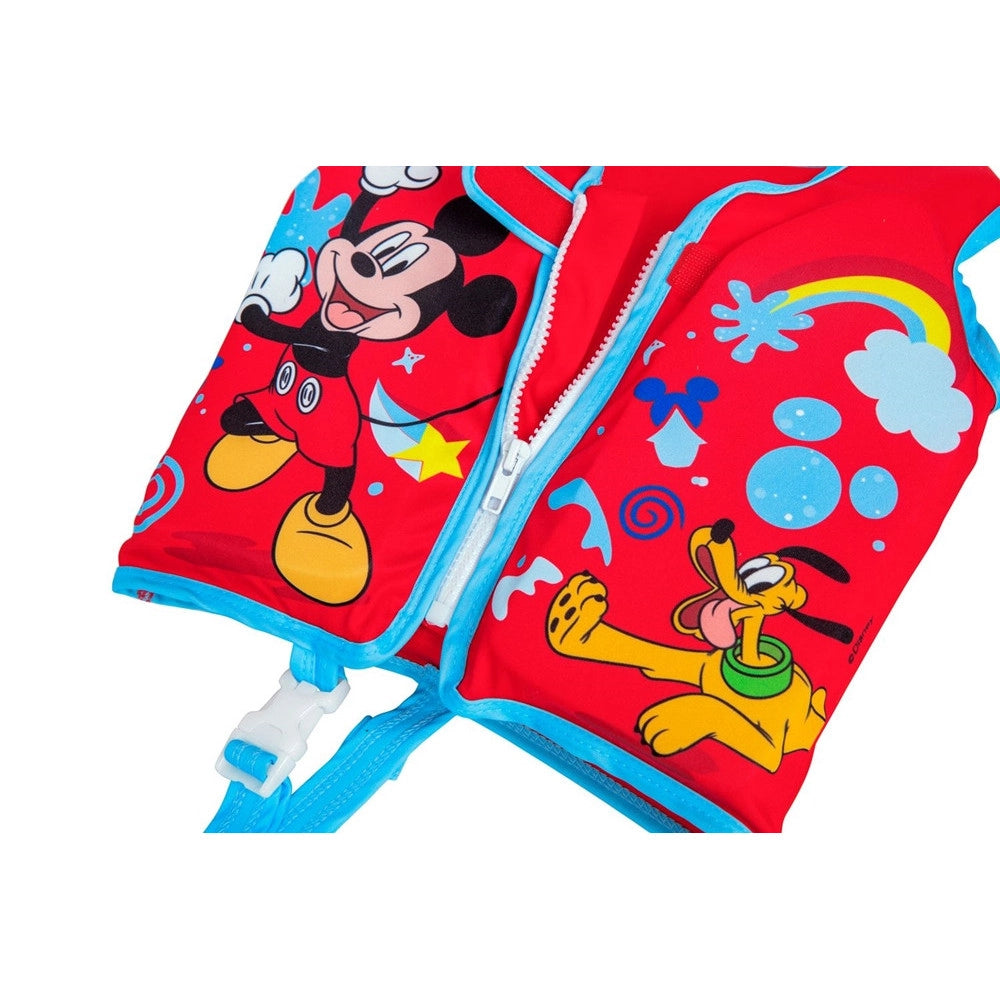Trade Shop - Gilet Cuscinetti In Schiuma Salvagente Giubbotto Mickey Trainer Bambini 1-3 Anni 9101d -