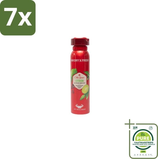 7 x Spray Deodorante al Limone - 150 ml - Confezione Economica