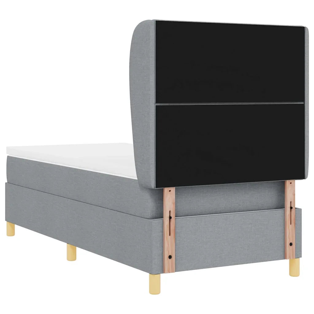 Letto con molle e materasso Grigio Scuro 90x190 cm Tessuto 3340795