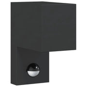 Applique da esterno con sensore di movimento 7 x 12 x 15 cm alluminio nero 02_0056620