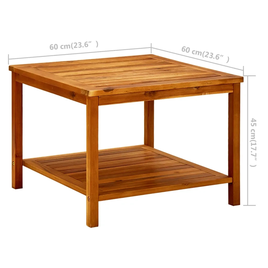Tavolino da Salotto 60x60x45 cm in Legno Massello di Acacia 316403