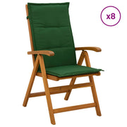 Sedie da giardino reclinabili 8 pz Naturale 3434481