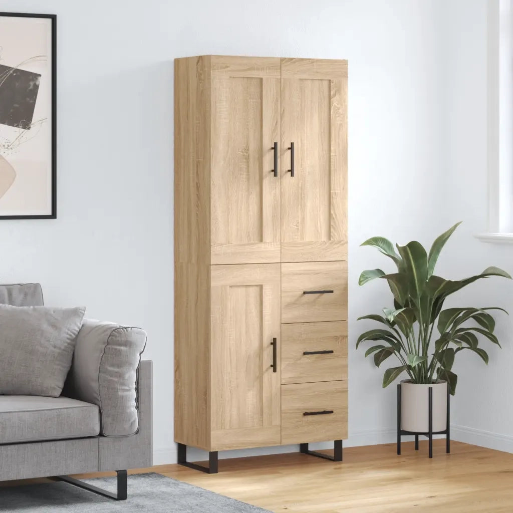 Credenza Rovere Sonoma 69,5x34x180 cm in Legno Multistrato 3200028